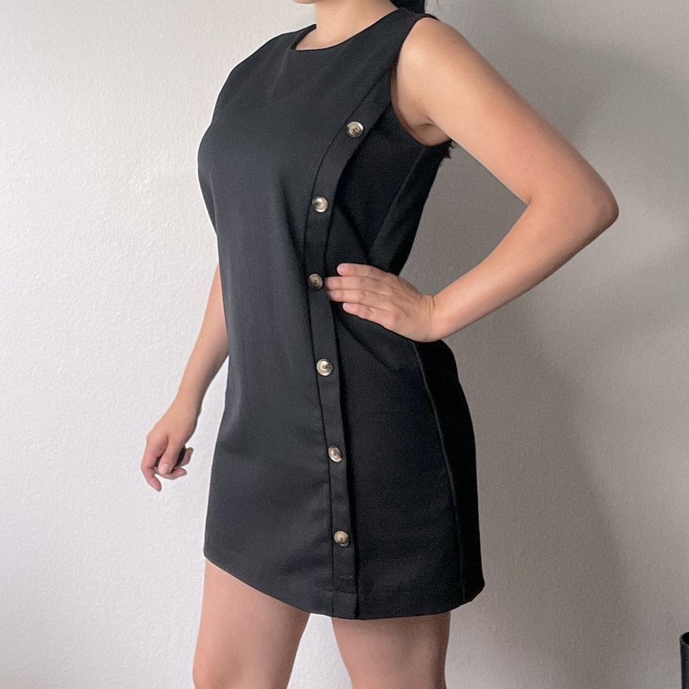 Naked zebra black dress